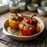 Poivrons farcis à la roumaine au riz savoureux