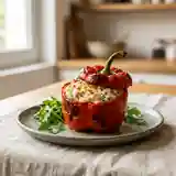 Poivrons farcis au chèvre frais et jambon blanc : recette gourmande et facile