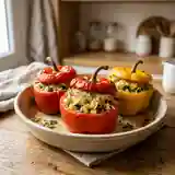 Poivrons farcis aux courgettes : recette savoureuse et facile
