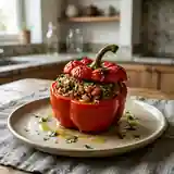 Poivrons farcis aux saveurs orientales : recette savoureuse et parfumée