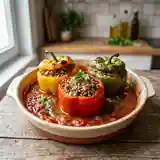 Poivrons farcis savoureux à la sauce tomate maison