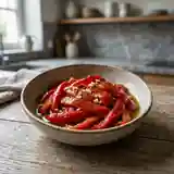 Poivrons confits à l'huile d'olive