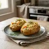 Pommes de Terre au Four Farcies au Saumon Frais