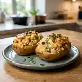 Pommes de terre farcies au lard croustillant : recette simple et savoureuse