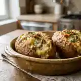 Pommes de terre farcies au roquefort : recette gourmande et facile