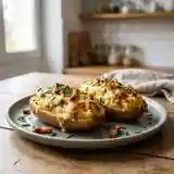 Pommes de terre farcies aux lardons croustillants