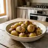 Pommes de terre nouvelles rôties au sel et aux herbes fraîches