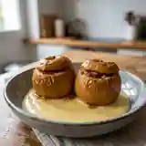Pommes farcies à la cannelle avec crème pâtissière onctueuse