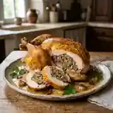 Poule farcie traditionnelle aux saveurs gourmandes