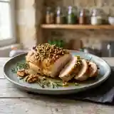 Poulet aux herbes fraîches et noix croquantes : recette savoureuse et facile