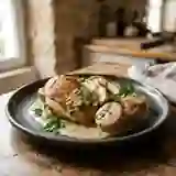 Poulet crémeux aux boudins blancs