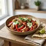 Poulet Fajitas Épicé aux Légumes Sautés