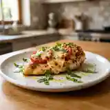 Poulet fondant à la mozzarella et basilic frais