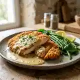 Poulet pané croustillant à la sauce moutarde onctueuse