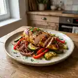 Poulet Redresse-Mort Rôti aux Épices et Légumes Sautés
