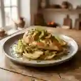 Poulet rôti au fenouil fondant et citron
