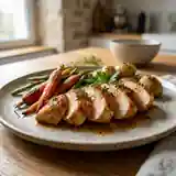 Poulet rôti au sirop d'érable et épices douces