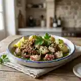 Poulpe tendre mijoté en sauce verte portugaise