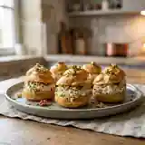 Profiteroles salées au fromage fondant et noix croquantes : apéritif gourmand