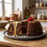 Pudding de Noël traditionnel gourmand pour une personne