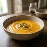 Purée de carottes soyeuse au bouillon de poule