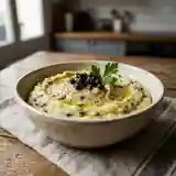 Purée onctueuse aux olives noires, recette facile et savoureuse