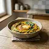 Purée onctueuse de potiron et épinards frais