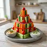 Pyramide de Crudités Colorée pour Buffet Festif