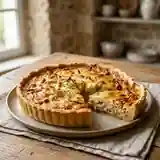 Quiche crémeuse aux oignons et lardons fumés