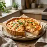 Quiche épicée aux crevettes et piments frais