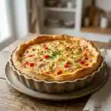Quiche feuilletée généreuse aux légumes et fromage