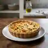 Quiche fondante aux lardons et petits pois