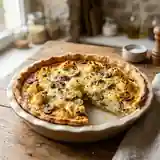Quiche fondante chou-fleur et champignons