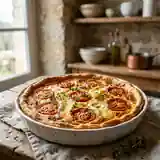 Quiche gourmande au Saint-Nectaire et tomates fraîches