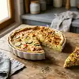 Quiche gourmande aux courgettes et saumon fumé