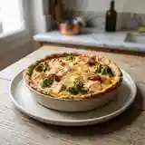 Quiche gourmande aux deux saumons et brocolis fondants