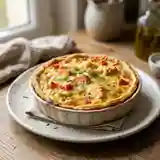Quiche gourmande aux poireaux, tomates fraîches et saumon