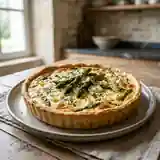 Quiche légère aux asperges vertes et chèvre frais