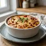 Quiche Lorraine sans pâte facile et rapide pour une personne