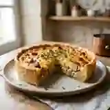 Quiche rustique aux rillons et rillettes