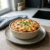 Quiche sans pâte savoureuse et facile pour une personne