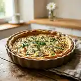 Quiche savoureuse à la brousse et à la menthe fraîche