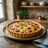 Quiche savoureuse à la choucroute et saucisse