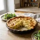 Quiche savoureuse au chèvre et pommes de terre fondantes