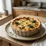 Quiche savoureuse au chou frisé et jambon