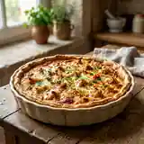 Quiche savoureuse au crabe et paprika