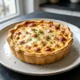 Quiche savoureuse au jambon, ricotta et mozzarella