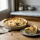 Quiche savoureuse au saumon frais et épinards fondants