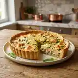 Quiche savoureuse au saumon frais et oseille