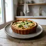 Quiche savoureuse aux brocolis, chèvre et roquefort